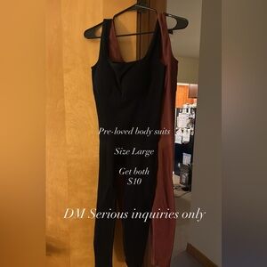 Women’s Scoop Neck Jumpsuit - Black and Brown